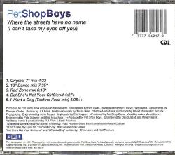 Pet Shop Boys - Where The Streets Have No Name (I Can't Take My Eyes Off You) CD (İkinci El) CD4283