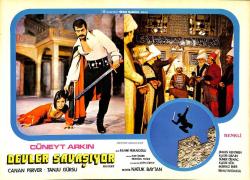 Kara Murat; Devler Savaşıyor Filmi Lobi Kartı - Cüneyt Arkın - Canan Perver - Tanju Gürsu KRT23579