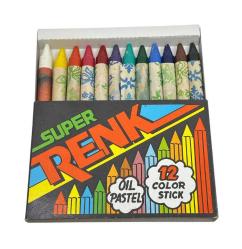 Türk Malı Yağlı 12'li Pastel Boya Seti (Kullanılmamış) (N) AOB4369