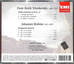 Sarah Chang Tchaikovsky Violin Concerto Brahms Hungarian Dances CD (İkinci El) CD4402