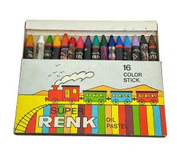 Türk Malı Yağlı 16'lı Pastel Boya Seti (Kullanılmamış) AOB4431 (N)