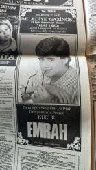 Güneş Gazetesi 19 Eylül 1988 - Samantha Fox 35 Bin Lira Etmedi - Mersin Fuarı Belediye Gazinosu Küçük Emrah Afişi GZ157729