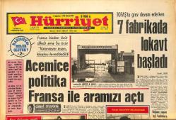 Hürriyet Gazetesi 1 Ağustos 1973 - Makarios : Grivas Türklere Hizmet Ediyor - TOFAŞ'ta Grev Devam Ederken 7 Fabrikada Lokavt Başladı GZ157761