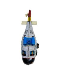 Vintage Kurmalı Teneke Oyuncak Polis Helikopteri AOB4459