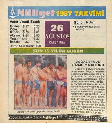 26 Ağustos 1987 Takvim Yaprağı - Doğum Günü Hediyesi EFMN14092