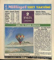 2 Eylül 1987 Takvim Yaprağı - Doğum Günü Hediyesi EFMN14119
