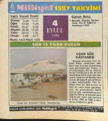 4 Eylül 1987 Takvim Yaprağı - Doğum Günü Hediyesi EFMN14121