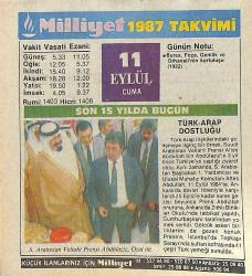 11 Eylül 1987 Takvim Yaprağı - Doğum Günü Hediyesi EFMN14128