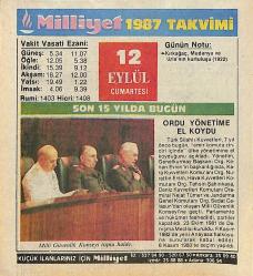 12 Eylül 1987 Takvim Yaprağı - Doğum Günü Hediyesi EFMN14129