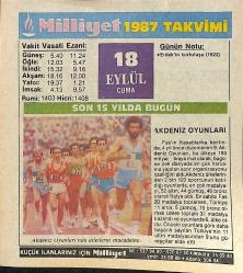 18 Eylül 1987 Takvim Yaprağı - Doğum Günü Hediyesi EFMN14135