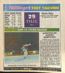 29 Eylül 1987 Takvim Yaprağı - Doğum Günü Hediyesi EFMN14146