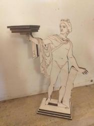 ✨Antik heykel formlu ahşap mumluk 2...