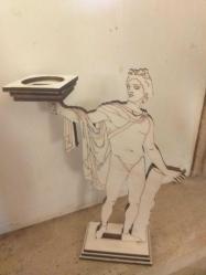 ✨Antik heykel formlu ahşap mumluk 2...