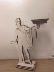 ✨Antik heykel formlu ahşap mumluk 2...