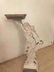 ✨Antik heykel formlu ahşap mumluk...