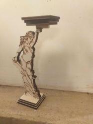 ✨Antik heykel formlu ahşap mumluk...