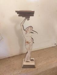 ✨Antik heykel formlu ahşap mumluk 3....