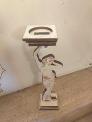 ✨Antik heykel formlu ahşap mumluk 3....