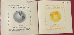 1949.UPU .KOLOMBİYA 2    BLOK.DAMGASIZ