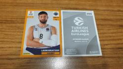 Panini EuroLeague Basketball 2024-2025 Leon Kratzer Paris Basketball Sticker No:295