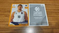 Panini EuroLeague Basketball 2024-2025 Enzo Shahrvin Paris Basketball Sticker No:297
