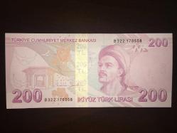 9.EMİSYON 200 TÜRK LİRASI B 322 178558  ÇA TCB 2748