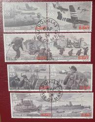 2004.NORMANDİYA ÇIKARMASI.ISLE OF MAN.8 Lİ SERİ İGD. DAMGALI