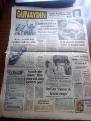 Günaydın Gazetesi - Turkish Newspaper - 4 Ağustos 1981 - bayram hediyesi işçiler Türkiye'ye döviz yağdırdılar - Güzel Yıldız Romy Schneider oğlunun ölümünden sonra tanınmaz hale geldi fotoğraf - Mehmet Ali Ağca'nın iddiası en geç 5 ay içinde hapisten kurtulacağım fotoğraf - Papa yeniden ameliyat edilecek - Rauf Denktaş'ın koruma polisinin suçsuz olduğu açıklandı - ilk defa bu bayram Kıbrıs'a giden az oldu - güzellik kremlerine bile giren bitki ısırgan otu - Emniyet Genel Müdürü Fahri Görgülü polis 12 eylül'den sonra büyük çapta saygınlık kazandı - Fatih'in Fedaisi Kara Murat yazan Rahmi Muratoğlu Çizen Abdullah Turhan - Eskişehir ve Fenerbahçe göz doldururken Galatasaray ve Beşiktaş beğenilmedi - Sait Faik'in kayıp aranıyor adlı eseri TV filmi oldu - Burhan Çaçan türkücü olmasaydım kaptan olurdum fotoğraf - irlanda'da açlık grevinden sekizinci gerilla da öldü - Fidel Castro 600 bin kadını askere aldı fotoğraf - Prenses Charles Ve Diana'nın nerede olduğu bilinmiyor fotoğraf - Beni Sadr