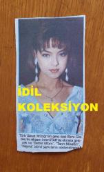 EBRU GÜNDEŞ'İN GAZETEDEN KESİLME FOTOĞRAFI - 12 x 6 cm EBADINDA - EBRU GÜNDEŞ ''TANRI MİSAFİRİ'' ve ''DEMİR ATTIM'' ADLI ESERLERİ SESLENDİRECEK