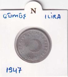 Koleksiyon ürünü 1947 Gümüş 1 Lİra ÇT+ (ÇokTemiz+)