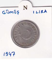 Koleksiyon ürünü 1947 Gümüş 1 Lİra ÇT+