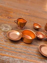 Minyatür Bakır Set