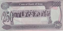 Koleksiyon ürünü Irak 250 Dinar Saddam Resimli