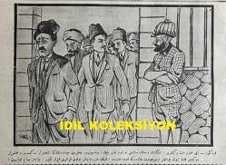 Osmanlıca Karagöz Mizah Dergisi-Gazetesi, Orijinal Dönem Basım, (Ottoman Magazine-Newspaper-Journal Illustré Cara-Gueuz) - 26 Mart 1924 - Sayı: 1672 - Hicri: 20 Şaban 1342 - Rumi: 26 Mart 1342 - Karikatürist Ratip Tahir Burak'ın Çalışması: 