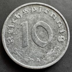 Nazi Almanyası 10 Reichspfennig 1942 A. Tedavül.