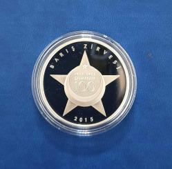 2015 Yılı 23 Nisan Çanakkale Barış Zirvesi 100.Yıl Gümüş Hatıra Parası / Sertifikalı
