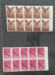 Macaristan 1943  Havacılık Pul seti 10 lu Blok MNH .