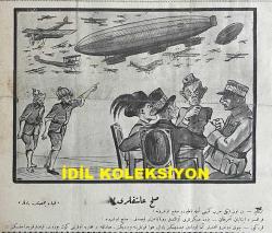 Osmanlıca Karagöz Mizah Dergisi-Gazetesi, Orijinal Dönem Basım, (Ottoman Magazine-Newspaper-Journal Illustré Cara-Gueuz) - 25 Nisan 1925 - Sayı: 1785 - Hicri: 2 Şevval 1343 - Karikatür: (Tayyare Cemiyetlerine Yadigar) Sulh Aşıkları! 
