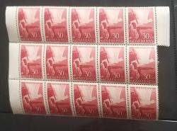 Macaristan 1942  Havacılık Pul seti 15 li Bloklar MNH .