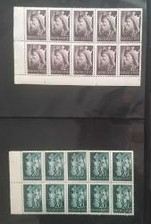 Macaristan 1942  Krallık Pul seti 10 lu Bloklar MNH .