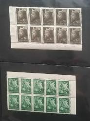 Macaristan 1942  Krallık Pul seti 10 lu Bloklar MNH .