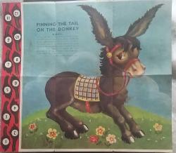 Amerikan 1950  'Samuel Lowe Donkey Party Game' Eşek Kuyruğu Oyunu ,Nadir.