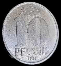 Almanya 1981 A 10 Pfennig