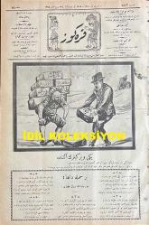 Osmanlıca Karagöz Mizah Dergisi-Gazetesi, Orijinal Dönem Basım, (Ottoman Magazine-Newspaper-Journal Illustré Cara-Gueuz) - 11 Kasım (Teşrin-i Sani) 1925 - Sayı: 1842 - Hicri: 23 Rebiülahir 1344 - Karikatür: Yeni Vergilerin Altında 
