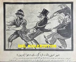 Osmanlıca Karagöz Mizah Dergisi-Gazetesi, Orijinal Dönem Basım, (Ottoman Magazine-Newspaper-Journal Illustré Cara-Gueuz) - 11 Kasım (Teşrin-i Sani) 1925 - Sayı: 1842 - Hicri: 23 Rebiülahir 1344 - Karikatür: Yeni Vergilerin Altında 