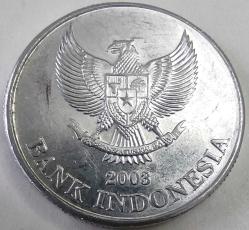 Endonezya 2003 500 Rupiah Yasemin Çiçeği (Bunga Melati) Figürlü Alüminyum Çil