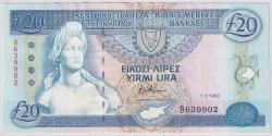 KIBRIS 20 POUNDS 1992 ÇİLALTI KONDÜSYON (9.0)