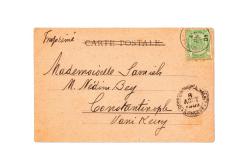 1901 CONSTANTINOPLE DAMGALI POSTADAN GEÇMİŞ KARTPOSTAL 13