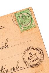 1901 CONSTANTINOPLE DAMGALI POSTADAN GEÇMİŞ KARTPOSTAL 13