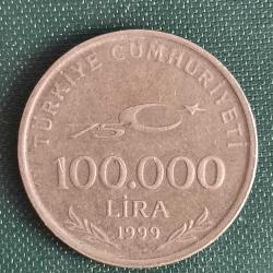 TÜRKİYE  1999  100.000 LİRA